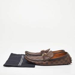 Louis Vuitton Brown Damier Canvas Hockenheim Loafers Size 45