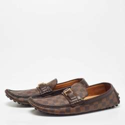 Louis Vuitton Brown Damier Canvas Hockenheim Loafers Size 45