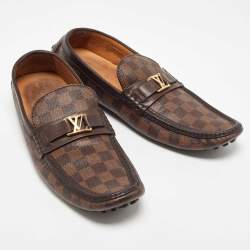 Louis Vuitton Brown Damier Canvas Hockenheim Loafers Size 45