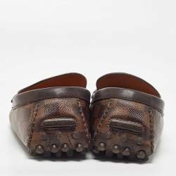 Louis Vuitton Brown Damier Canvas Hockenheim Loafers Size 45