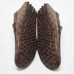 Louis Vuitton Brown Damier Canvas Hockenheim Loafers Size 45