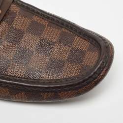 Louis Vuitton Brown Damier Canvas Hockenheim Loafers Size 45