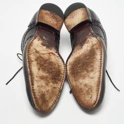 Louis Vuitton Black Brogue Leather Lace Up Oxfords Size 43