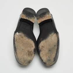 Pre Owned Louis Vuitton Black Glossy Leather Dress Loafers Size 41