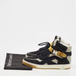 Louis Vuitton Two Tone Suede and Nylon High Top Sneakers Size 40