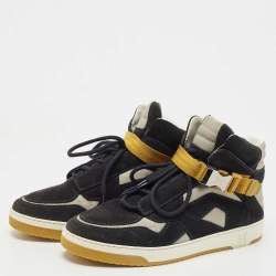 Louis Vuitton Two Tone Suede and Nylon High Top Sneakers Size 40