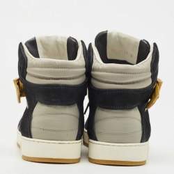 Louis Vuitton Two Tone Suede and Nylon High Top Sneakers Size 40
