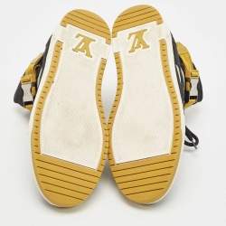 Louis Vuitton Two Tone Suede and Nylon High Top Sneakers Size 40