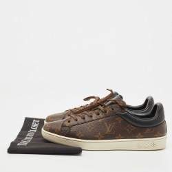 Louise Vuitton Brown Monogram Canvas Low Top Sneakers Size 40