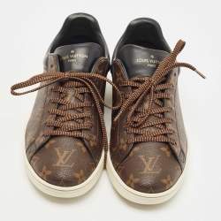 Louise Vuitton Brown Monogram Canvas Low Top Sneakers Size 40