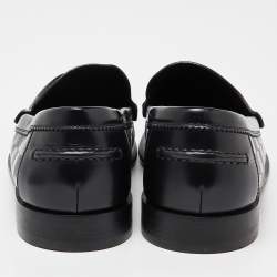 Louis Vuitton Black Damier Infini Leather Santiago Loafers Size 43