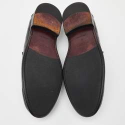 Louis Vuitton Black Damier Infini Leather Santiago Loafers Size 43