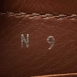 Pre Owned Louis Vuitton Brown Leather Arizona Loafers Size 43