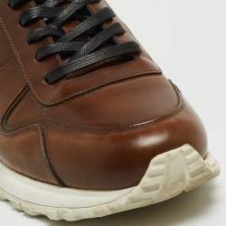 Louis Vuitton Brown Leather Low Top Sneakers Size 41