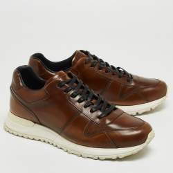 Louis Vuitton Brown Leather Low Top Sneakers Size 41