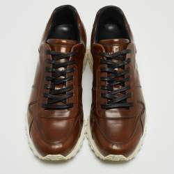 Louis Vuitton Brown Leather Low Top Sneakers Size 41