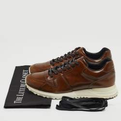 Louis Vuitton Brown Leather Low Top Sneakers Size 41