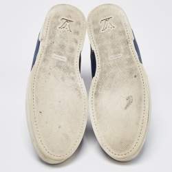 Louis Vuitton Blue/Brown Monogram Canvas High Top Sneakers Size 42.5