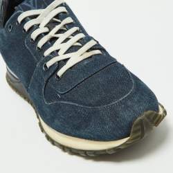 Louis Vuitton Navy Blue Denim Low Top Sneakers Size 43