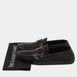 Louis Vuitton Black Leather Monte Carlo Loafers Size 43
