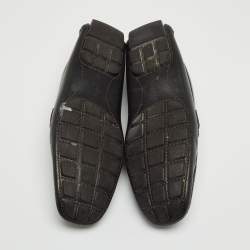 Louis Vuitton Black Leather Monte Carlo Loafers Size 43