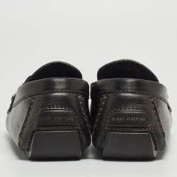 Louis Vuitton Black Leather Monte Carlo Loafers Size 43