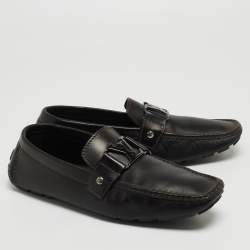 Louis Vuitton Black Leather Monte Carlo Loafers Size 43