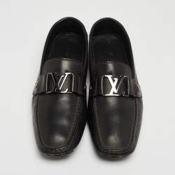 Louis Vuitton Black Leather Monte Carlo Loafers Size 43