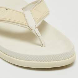 Louis Vuitton White Damier Rubber Thong Flats Size 42.5