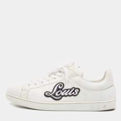 Louis Vuitton/Air Force White Leather Low Top Sneakers Size 43