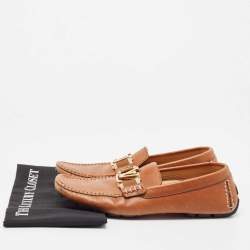 Louis Vuitton Brown Leather Monte Carlo Loafers Size 41
