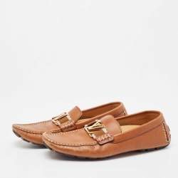 Louis Vuitton Brown Leather Monte Carlo Loafers Size 41