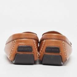 Louis Vuitton Brown Leather Monte Carlo Loafers Size 41