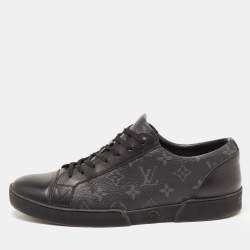 Louis Vuitton, Shoes, Auth Louis Vuitton Brown Flat Sneaker Shoe Laces  New