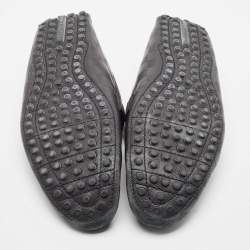 Pre Owned Louis Vuitton Black Damier Infini Leather Hockenheim Slip On Loafers Size 44.5