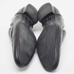 Louis Vuitton Black Leather Slip On Loafers Size 43