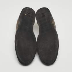 Louis Vuitton Brown/Black Monogram Canvas and Leather Match Up Sneakers Size 42.5