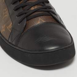 Louis Vuitton Brown/Black Monogram Canvas and Leather Match Up Sneakers Size 42.5