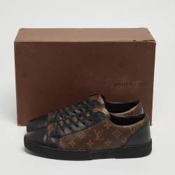 Louis Vuitton Brown/Black Monogram Canvas and Leather Match Up Sneakers Size 42.5