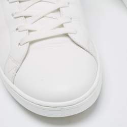 Pre Owned Louis Vuitton White Leather Luxembourg Sneakers Size 41