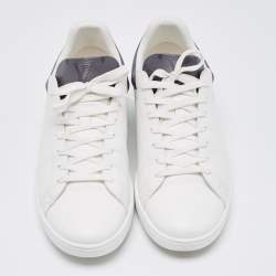 Pre Owned Louis Vuitton White Leather Luxembourg Sneakers Size 41