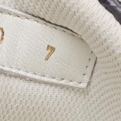 Pre Owned Louis Vuitton White Leather Luxembourg Sneakers Size 41