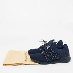 Louis Vuitton Navy Blue Fabric And Mesh Fastlane Sneakers Size 43
