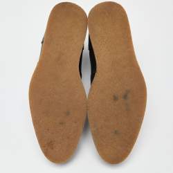 Pre Owned Louis Vuitton Grey Brogue Leather Chelsea Boots Size 42.5