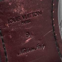 Louis Vuitton Black Damier Embossed Leather Lace Up Oxford Size 43