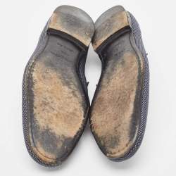 مملوكة مسبقًا Louis Vuitton Navy Blue/White Canvas Hockenheim Loafers Size 43.5 