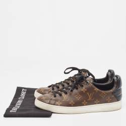 Louis Vuitton Brown Monogram Canvas and Leather Frontrow Sneakers Size 41.5