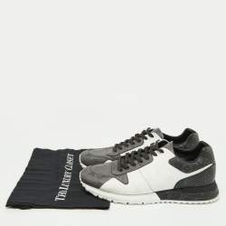 Louis Vuitton Grey/White Monogram Canvas Run Away Sneakers Size 41