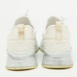 Louis Vuitton White Knit Fabric V.N.R Sneakers Size 41