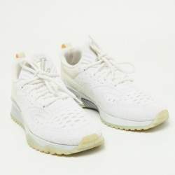 Louis Vuitton White Knit Fabric V.N.R Sneakers Size 41